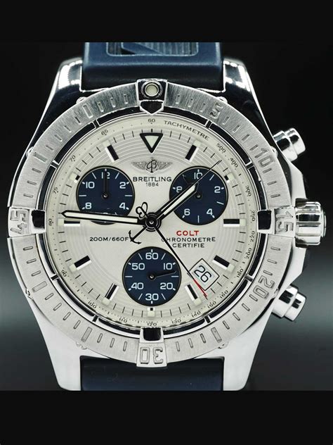 breitling chrono colt quartz watch a73380 rubber strap|Breitling Colt Chronograph A73380.